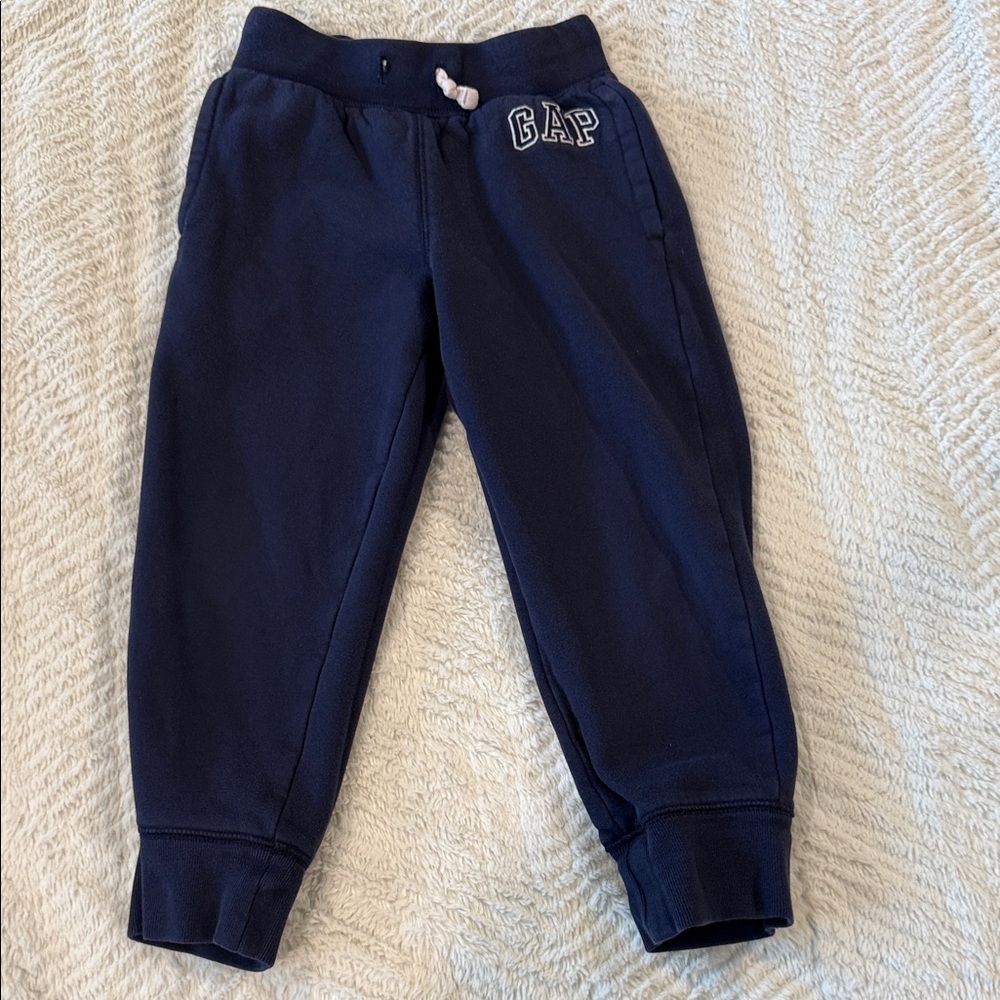 GAP Navy Blue Kids Jogger Sweatpants with Embroidered Logo
